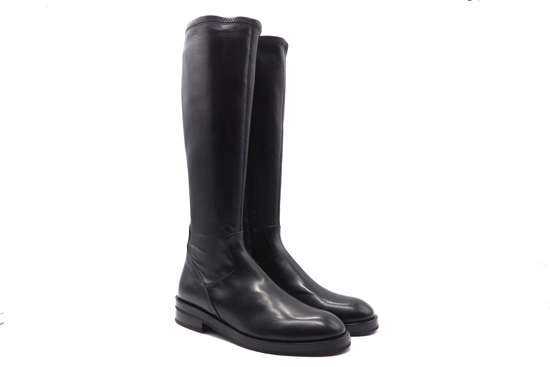 Damen Stiefel aus Leder in Schwarz mit anschmiegsamen Lederstretchschaft - 3 cm Absatz Damen Stiefel Truman´s 