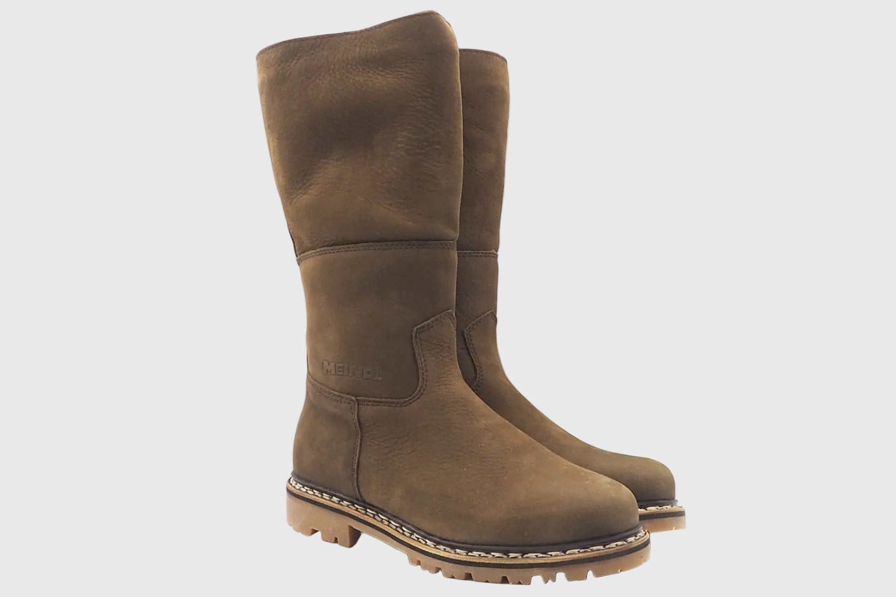 Damen Stiefel aus Nubuk mit Lammfellfütterung in Braun Damen Stiefel Meindl 