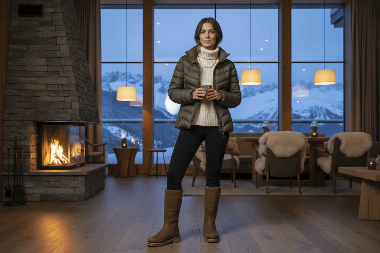 Damen Stiefel aus Nubuk mit Lammfellfütterung in Braun Damen Stiefel Meindl 