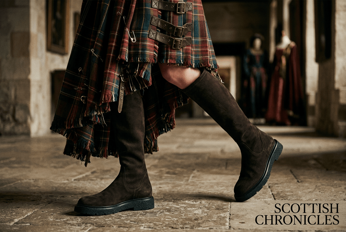 Damen Stiefel aus Velours in Braun mit anschmiegsamen Stretchlederschaft - Leichtsohle Damen Stiefel Guglielmo Rotta 