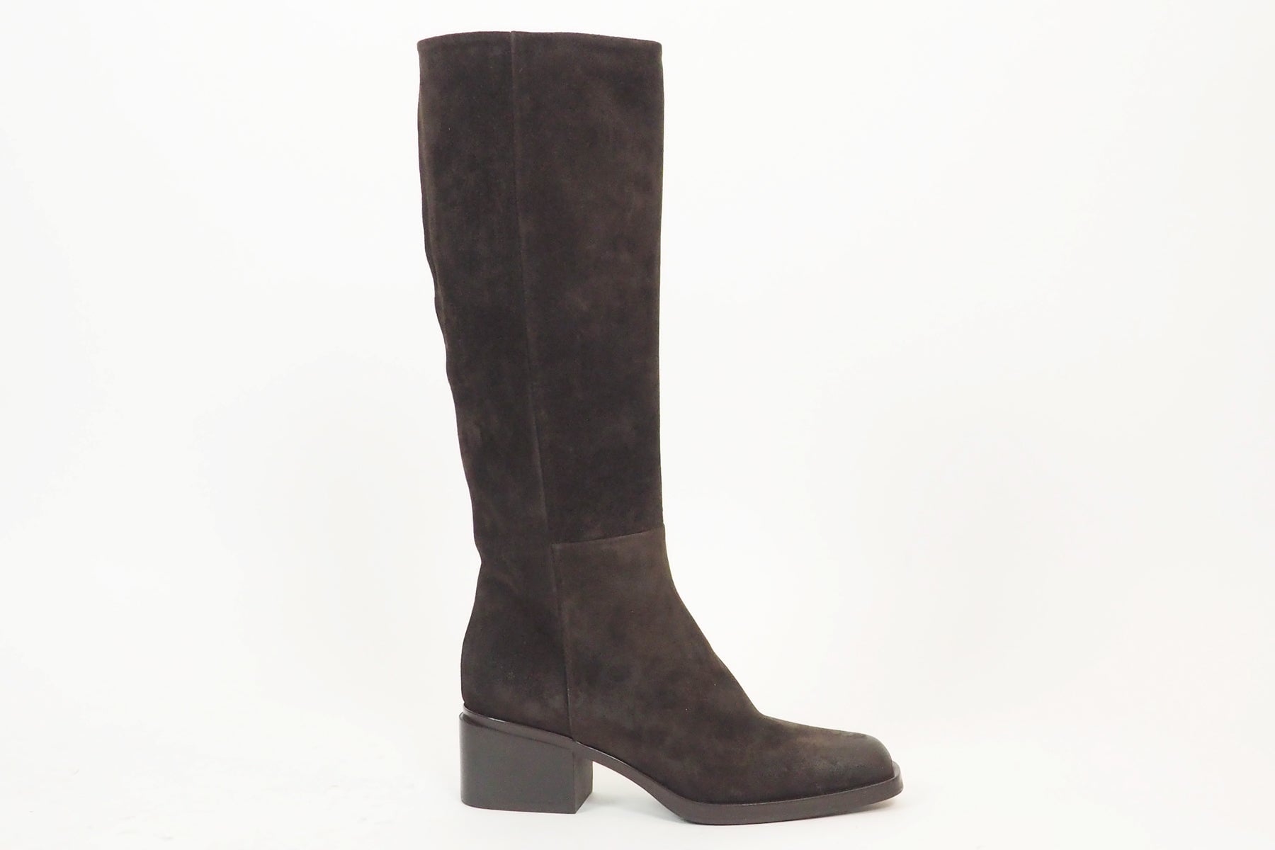 Damen Stiefel aus Veloursleder in Braun - Absatz 7cm Damen Stiefel Elena Iachi 