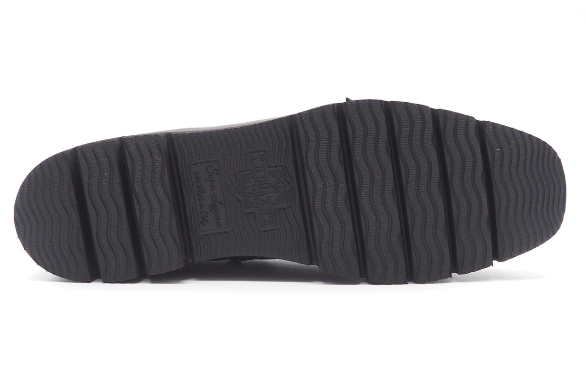 Damen Stiefelette aus Lederstretch in Dunkelbraun mit leichter Keilsohle Damen Stiefeletten Truman´s 