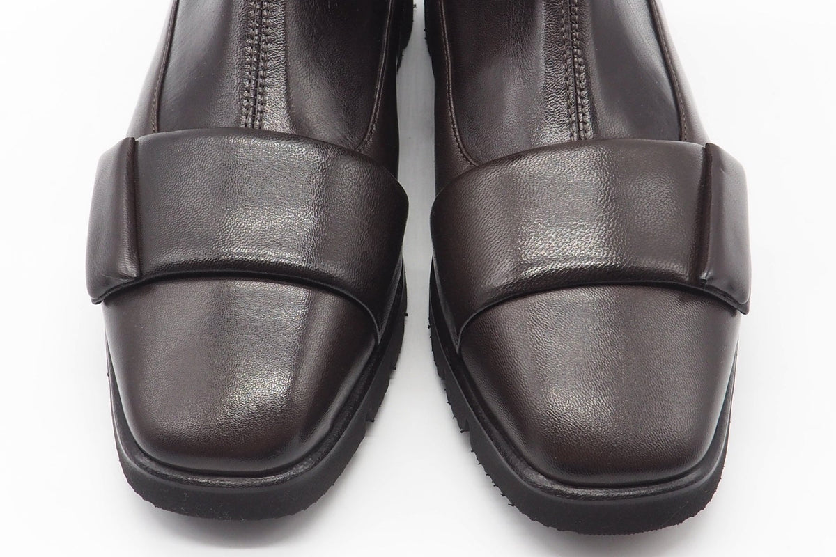 Damen Stiefelette aus Lederstretch in Dunkelbraun mit leichter Keilsohle Damen Stiefeletten Truman´s 