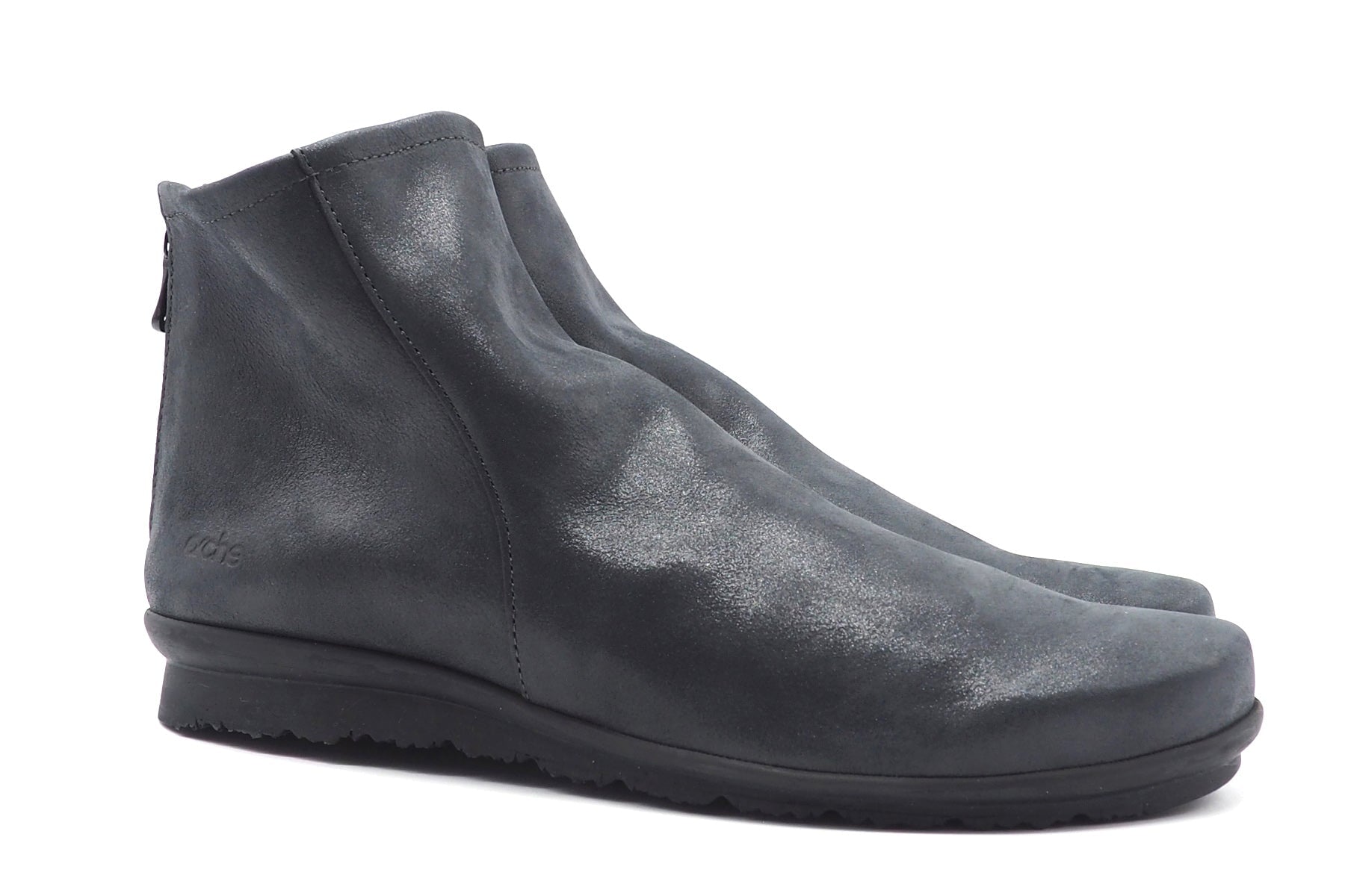 Damen Stiefelette aus Nubukleder mit Glanz in Anthrazit - Baryky Damen Stiefeletten Arche 