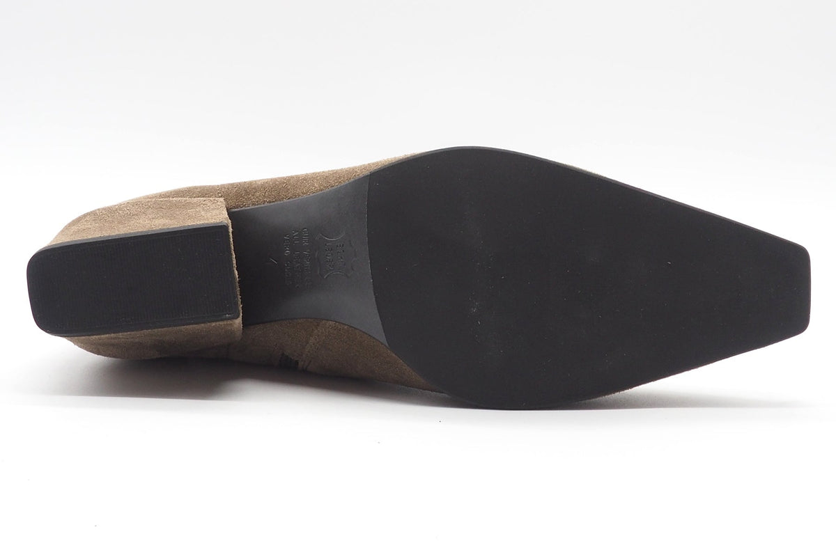 Damen Stiefelette aus Veloursleder in Taupe - Absatzhöhe 5 cm Damen Stiefeletten Kennel & Schmenger 