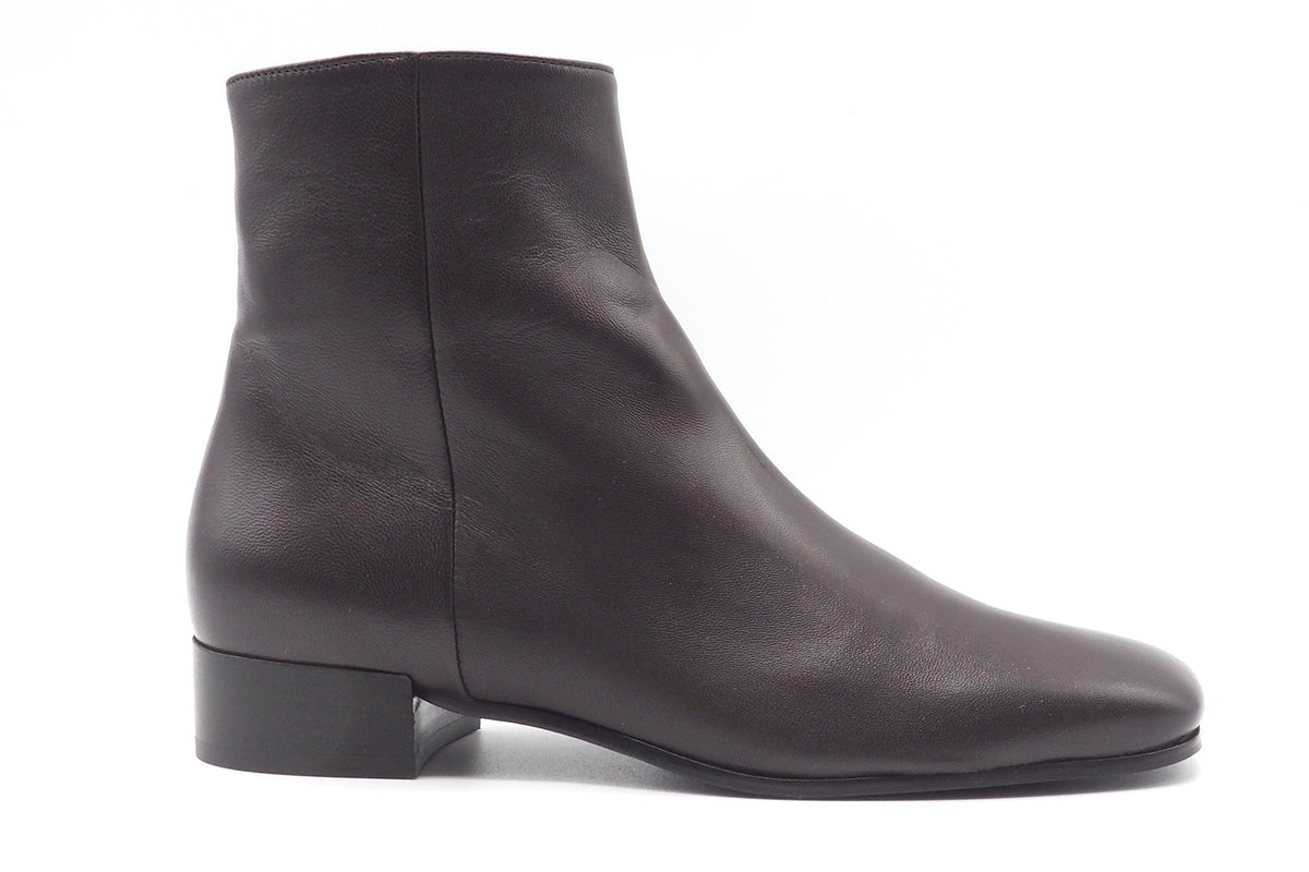 Damen Stiefelette aus weichem Glattleder in Braun - Absatz 3 cm Damen Stiefeletten Guglielmo Rotta 