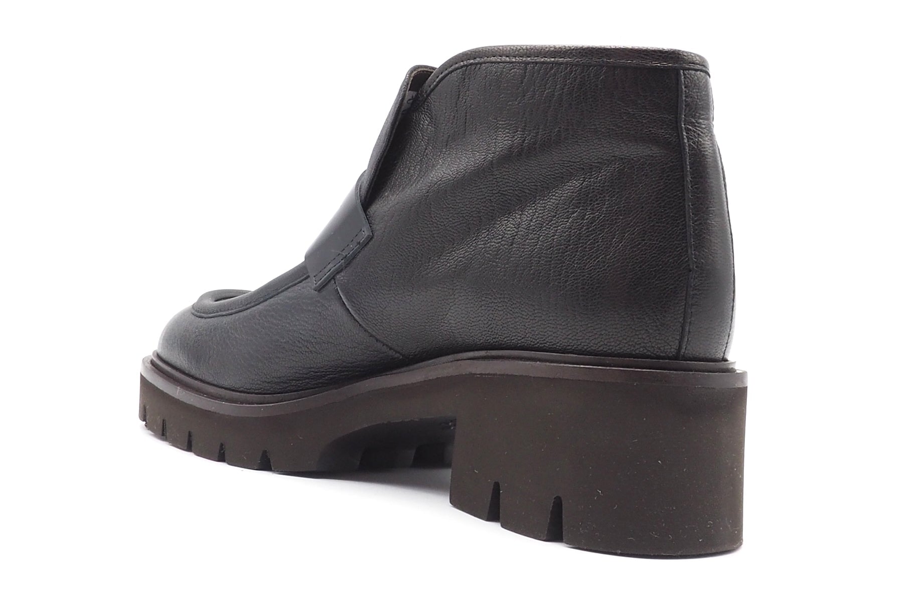 Damen Stiefelette im Loaferstil aus Leder in Schwarz - Absatz 5cm Damen Stiefelette Brunate 
