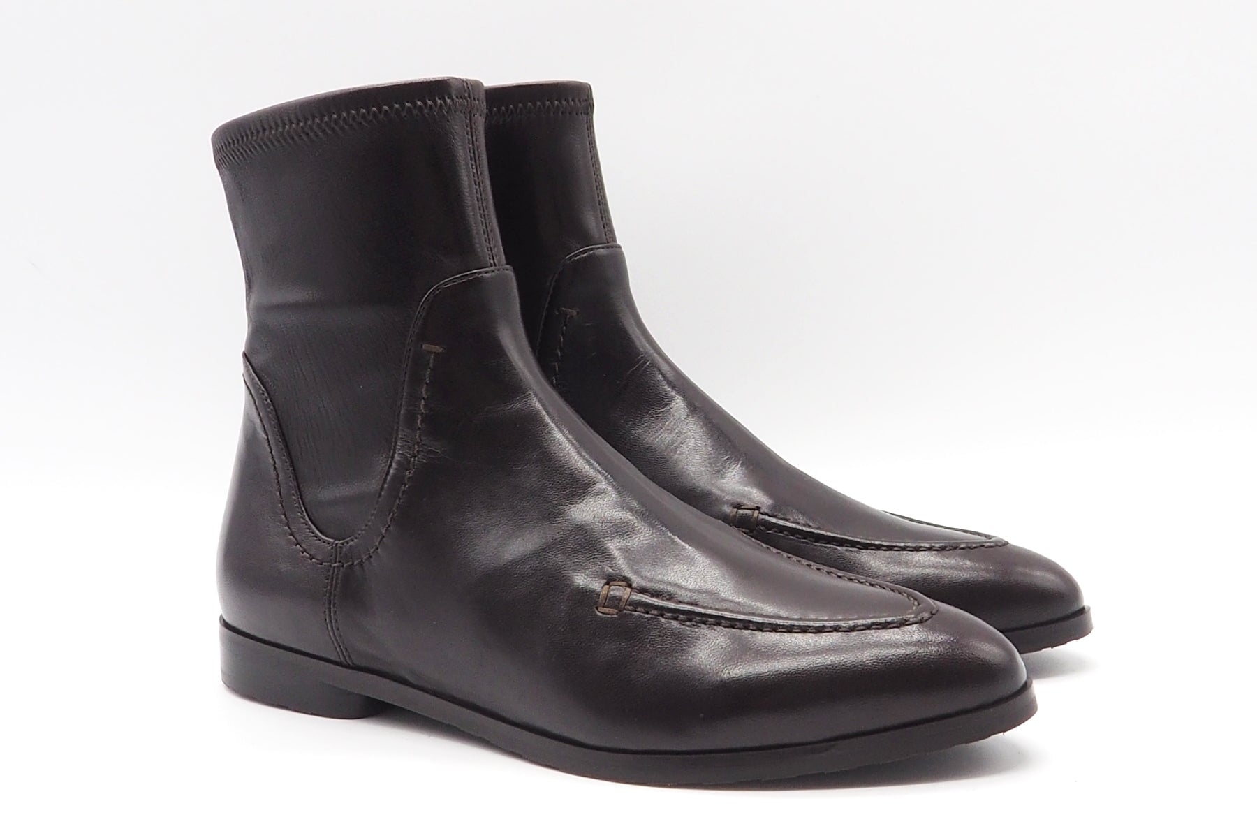 Damen Stiefelette im Moccassinstil aus anschmiegsamen Leder in Braun Damen Stiefeletten Truman´s 