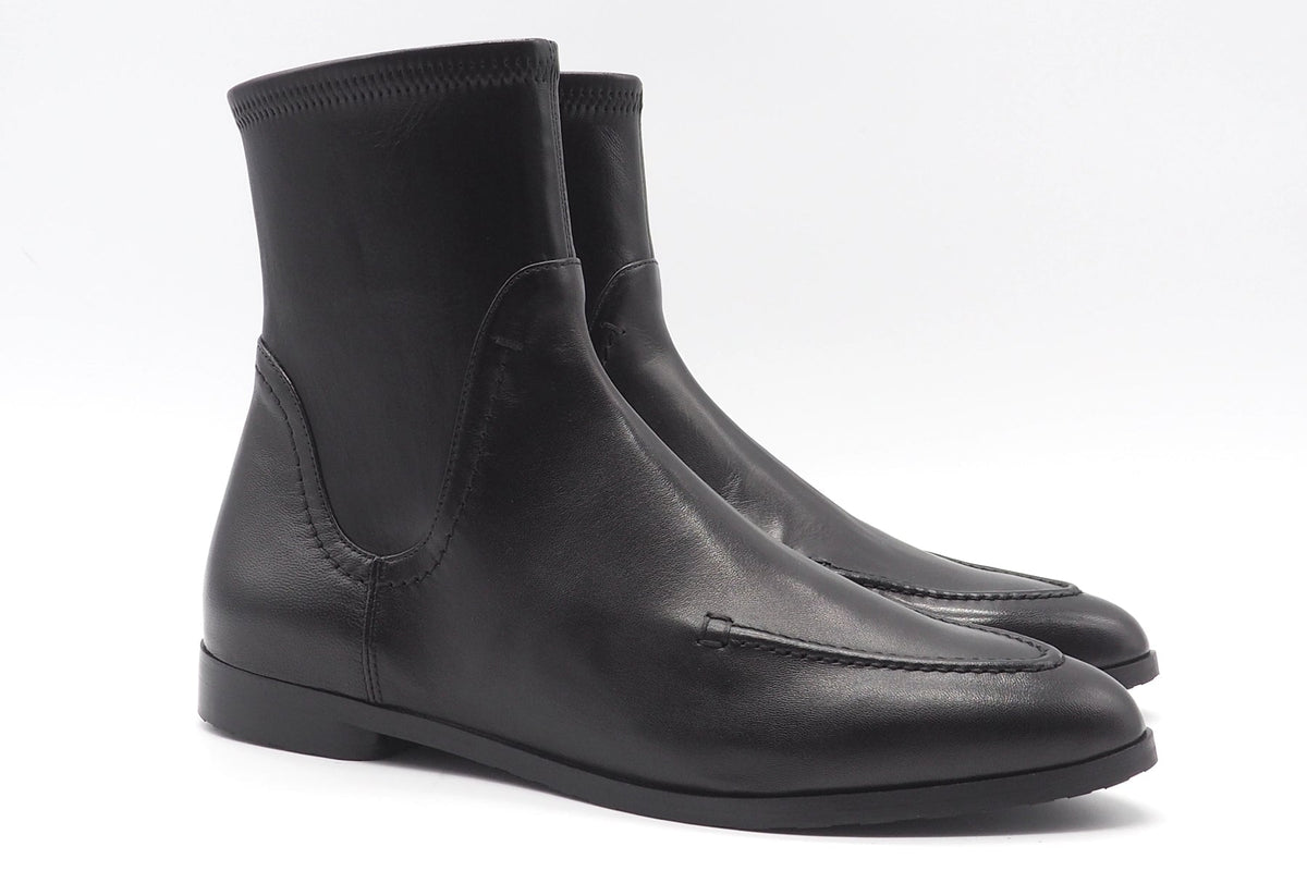 Damen Stiefelette im Moccassinstil aus anschmiegsamen Leder in Schwarz Damen Stiefeletten Truman´s 