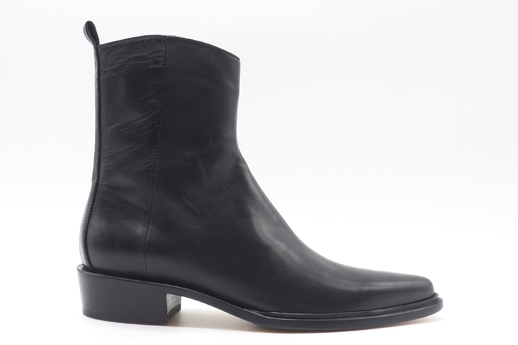 Damen Stiefelette im Westernstil - aus Leder in Schwarz - Absatz 3cm Damen Stiefeletten Pomme D'or 