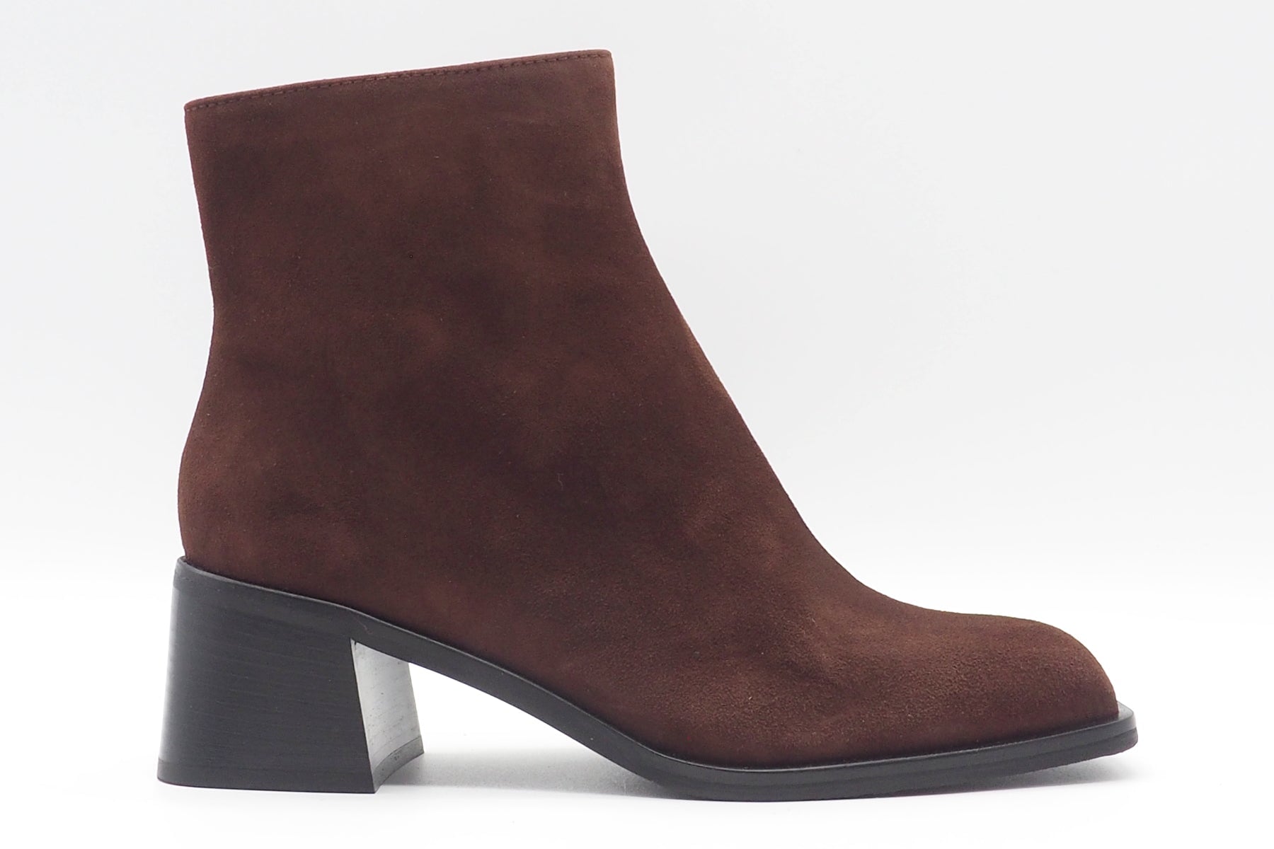 Damen Stieflette aus Veloursleder in Rostbraun Damen Stiefeletten Brunate 