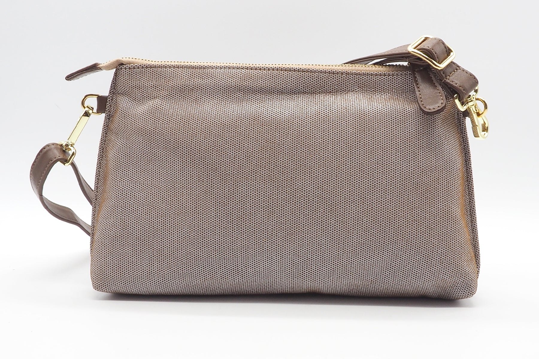 Damen Tasche aus geprägtem Nubuk in Braun - mit Lederriemen Damen Clutchbag Brunate 