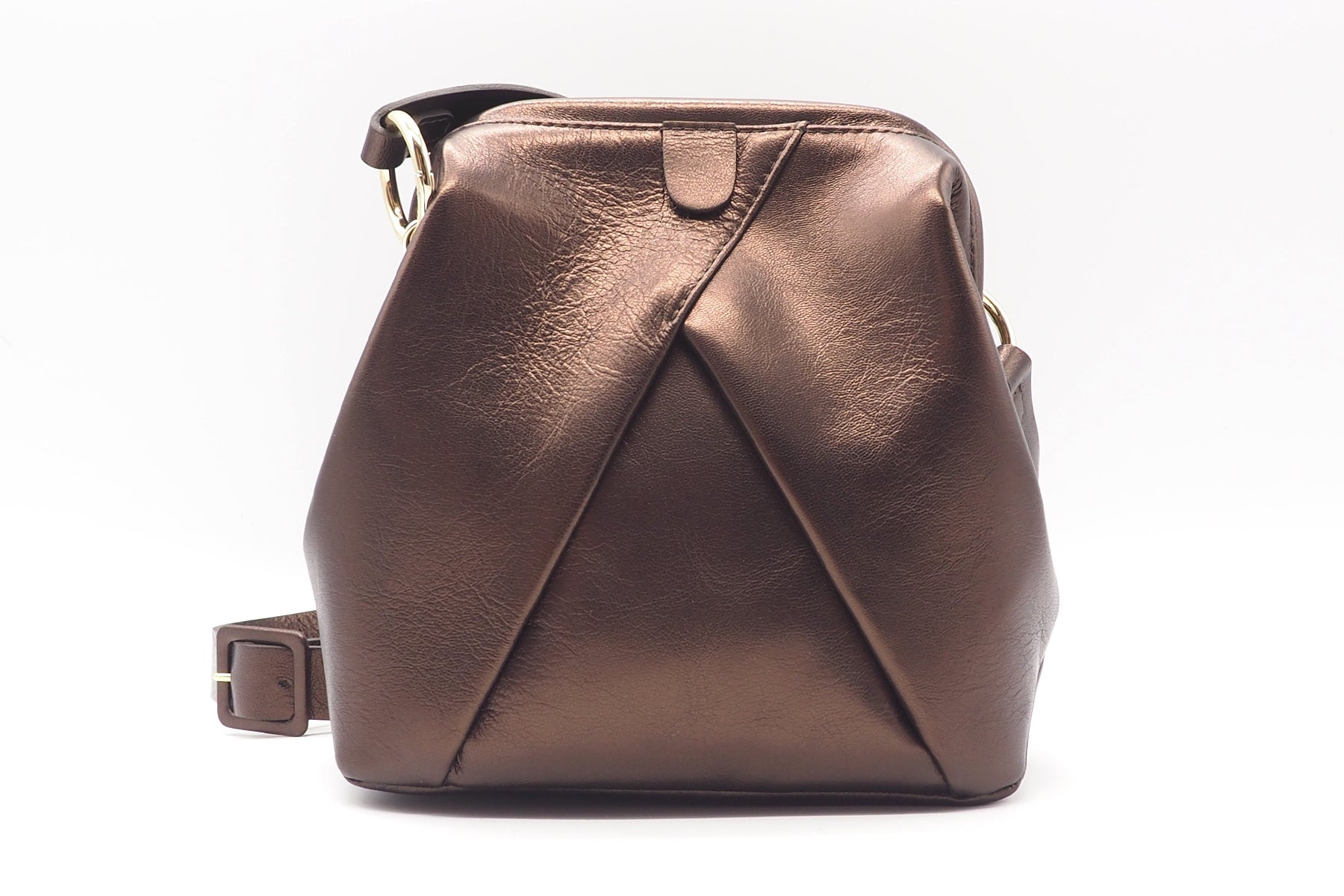 Damen Tasche aus Metallicleder in Bronce - Roku Taschen Crossbody & Schultertasche Chie Mihara 