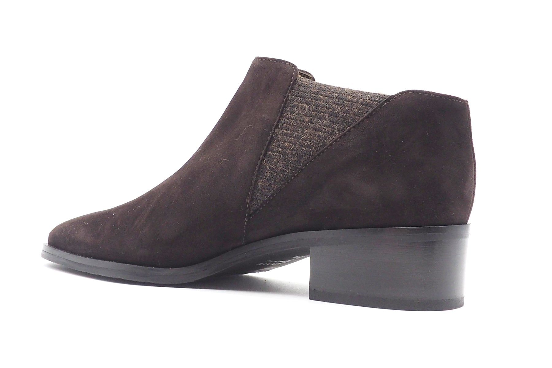 Damen Trotteur-Stiefelette aus Veoursleder in Dunkelbraun Damen Stiefelette Brunate 
