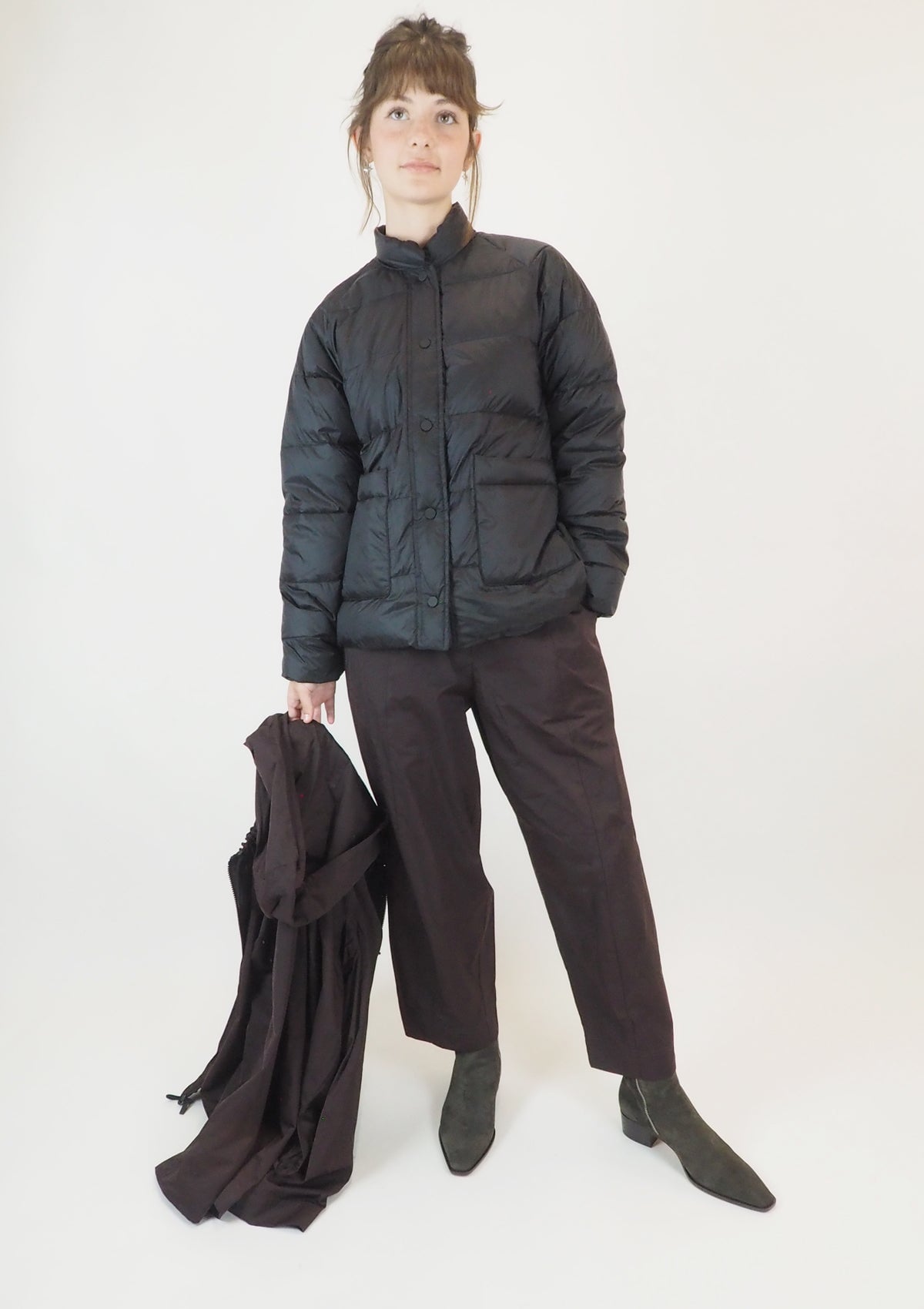 Damenjacke 2-in-1 in Braun mit Daunen-Innenjacke Damen Jacke Psophia 