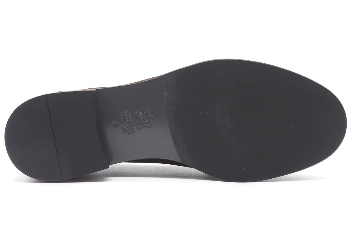 Damenloafer aus Velours in Dunkelbraun mit Mokassin-Naht und Tasseldetails - 2,5 cm Absatz Damen Loafers & Schnürer Kennel & Schmenger 