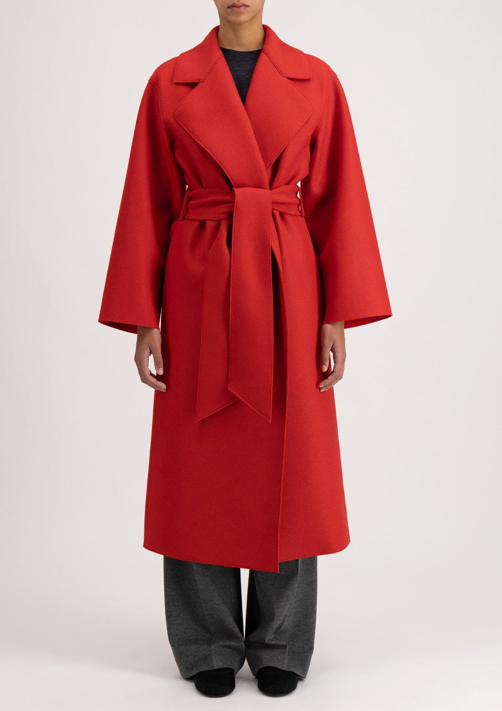 Damenmantel Roter Leder Mantel Verdickter Damenmantel Mit