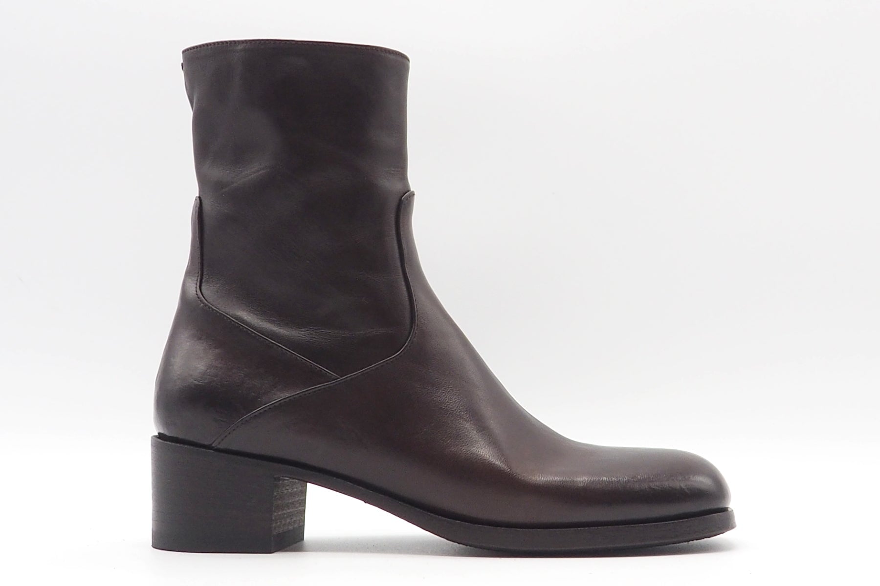 Edle Damen Stiefelette aus Glattleder in Braun Damen Stiefeletten Pantanetti 