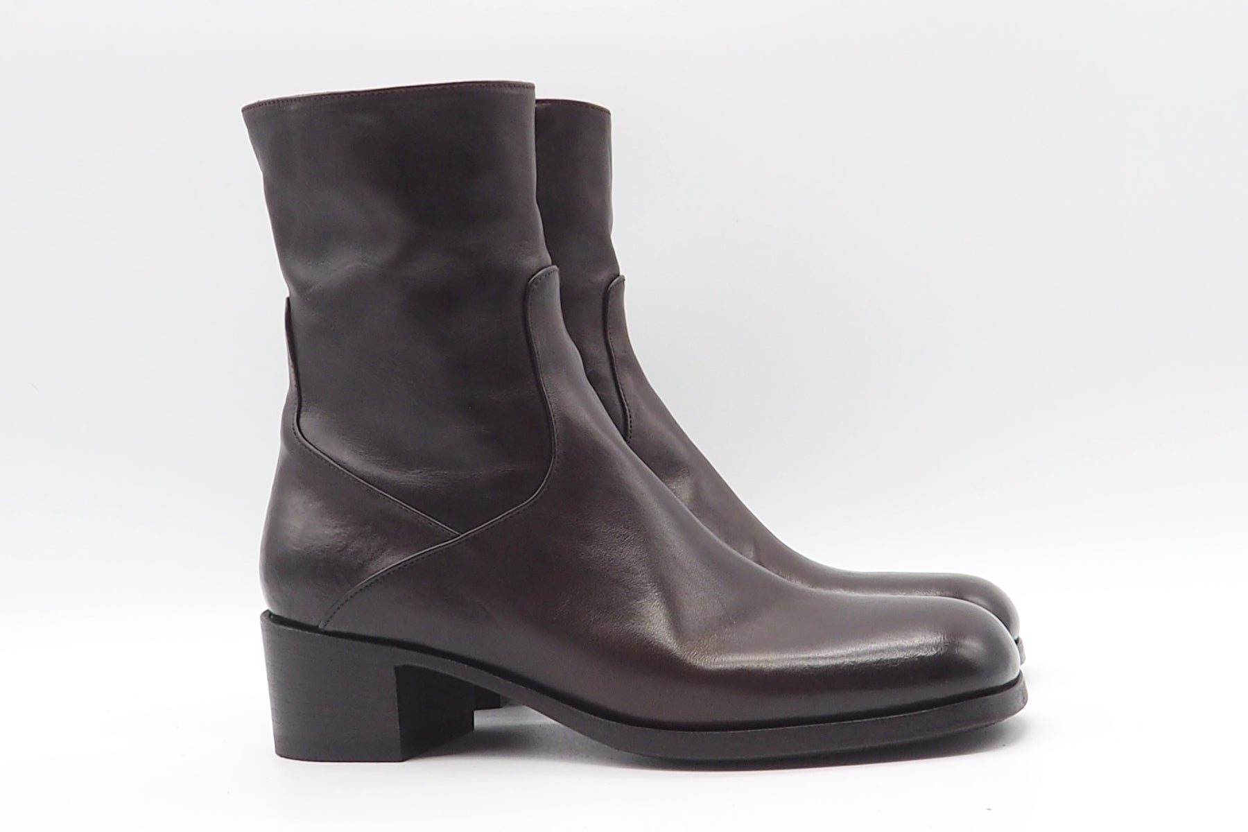 Edle Damen Stiefelette aus Glattleder in Braun Damen Stiefeletten Pantanetti 