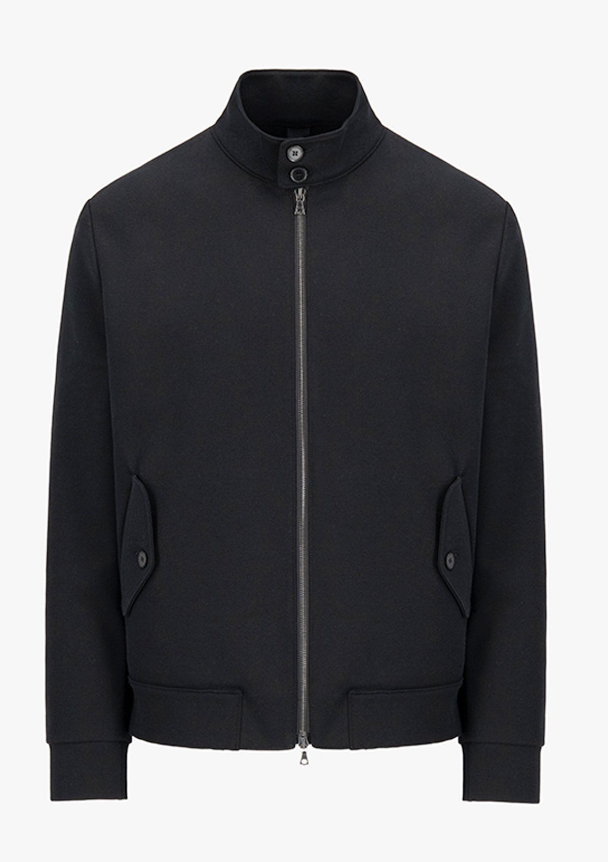 Edle Herren-Blousonjacke aus 100 % Baumwolle von Loro Piana in Schwarz Herren Blazer Harris Wharf London 