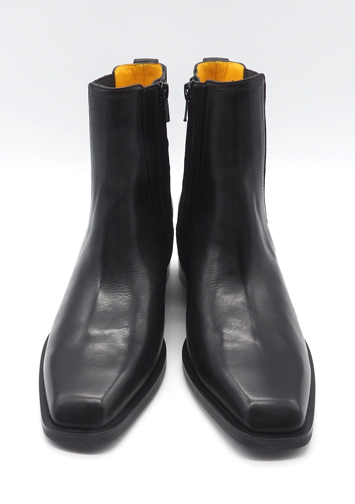 Edler Bootie im Bikerstil in softem Leder Schwarz - 5 cm Damen Stiefeletten Mara Bini 