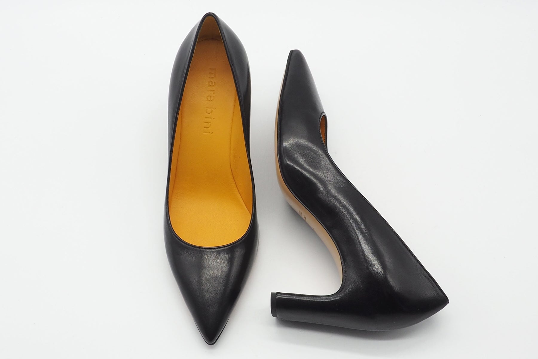 Edler Damen Pumps aus Handschuhleder in Schwarz - Absatz 8 cm Damen Pumps & Slings Mara Bini 