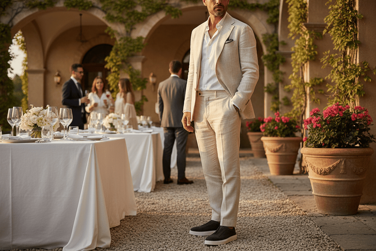 Edler Herren Slipper aus Nubukleder in Dunkelbraun - im Sneakerstil mit weicher Sohle Herren Slipper & Mokassins Pantanetti 