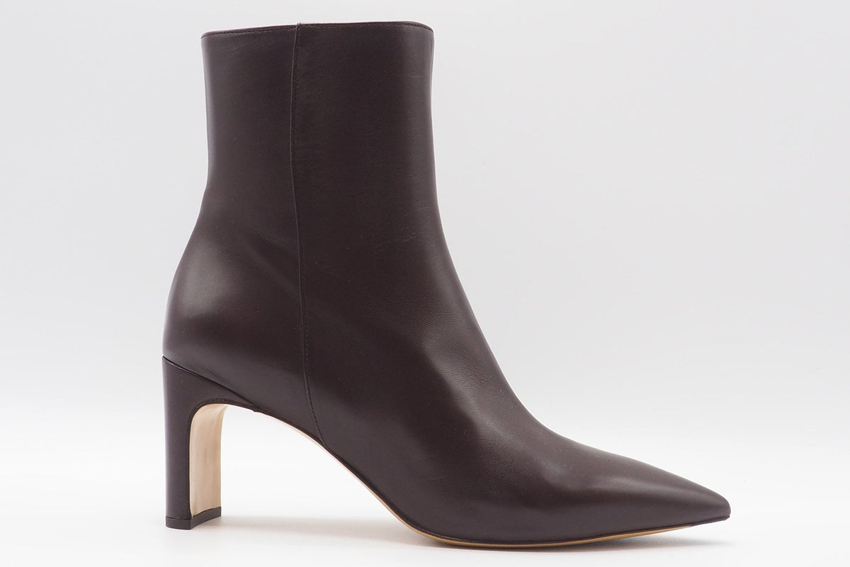 Elegante Stiefelette in softem Leder Braun in Sacchettotechnik - 7 cm Absatz Damen Stiefeletten Mara Bini 