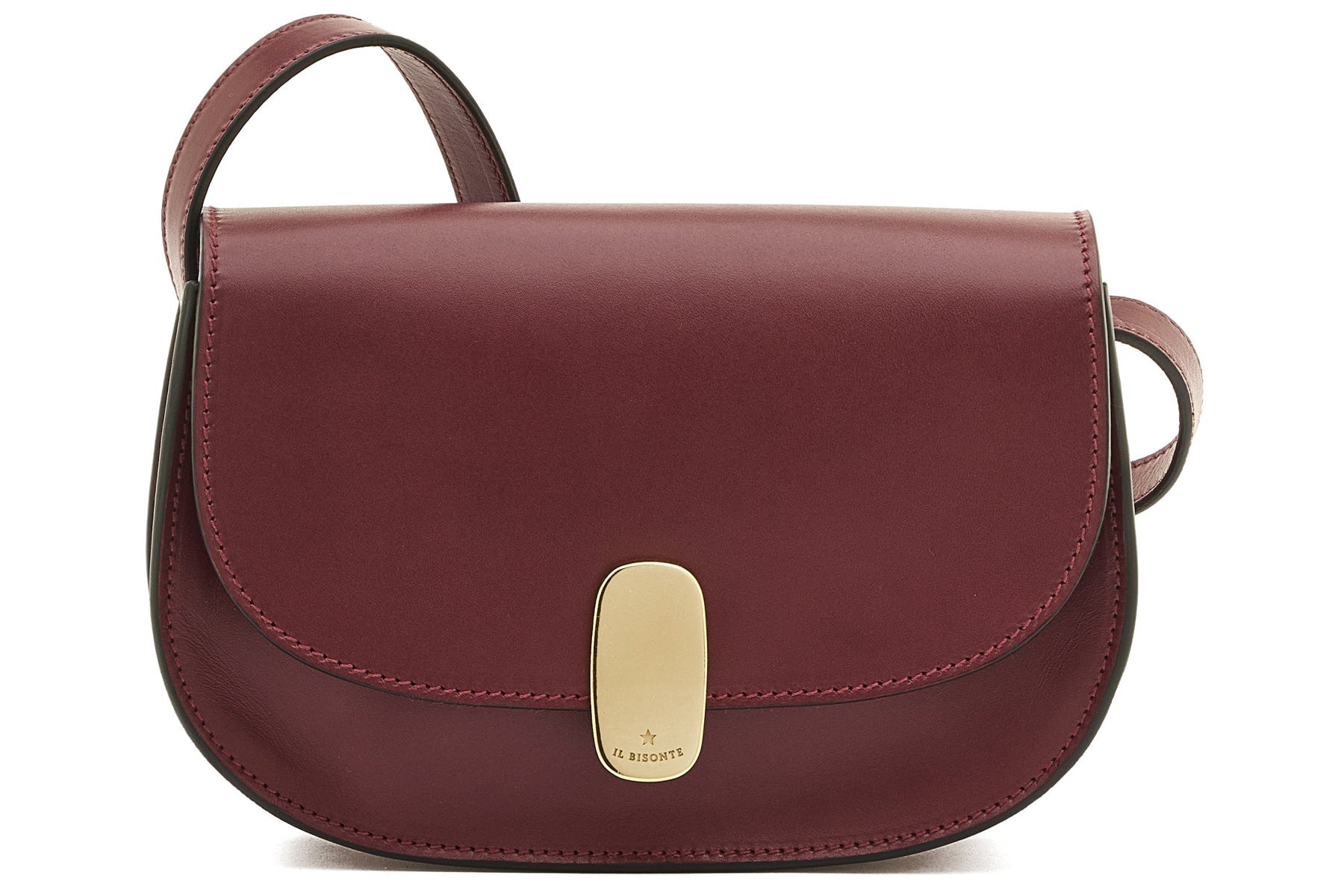 Feminine Crossbodybag aus Naturleder in Bordeaux - Atelier Taschen Crossbody & Schultertasche Il Bisonte 