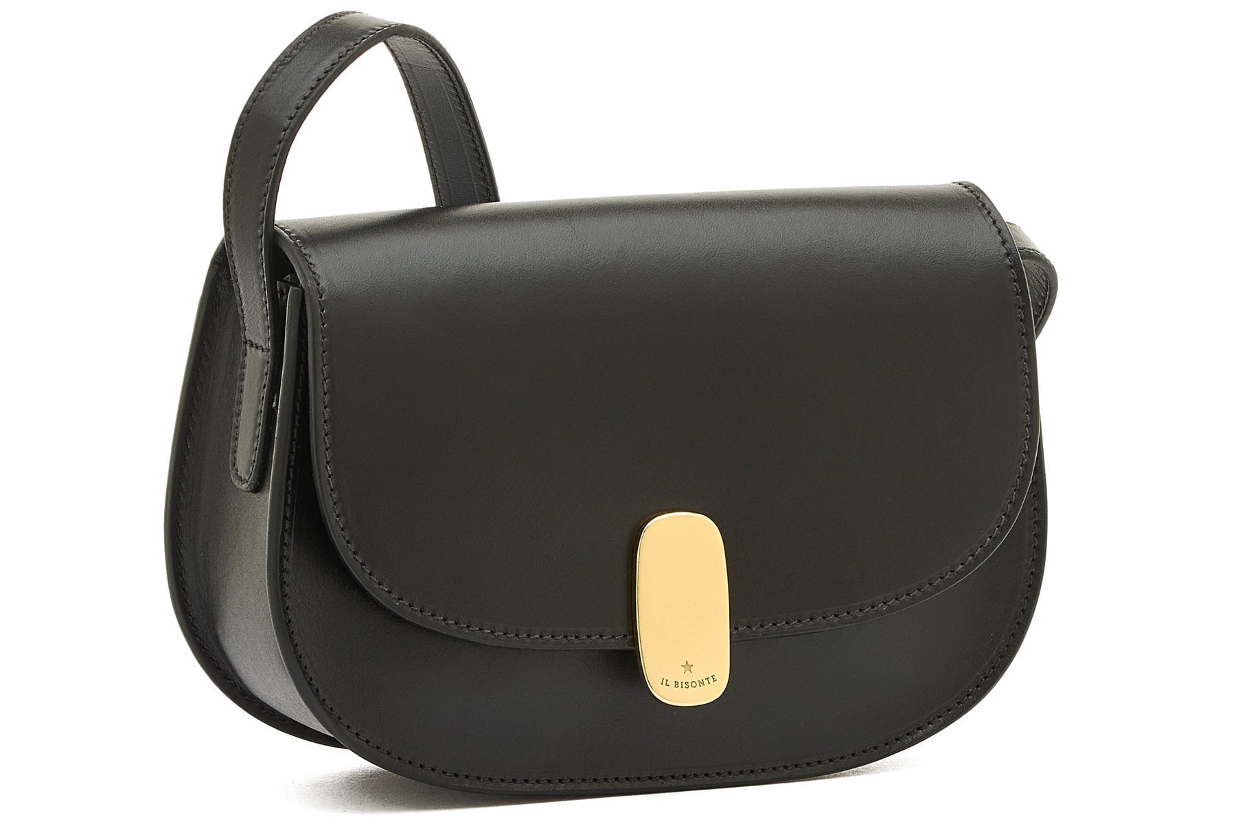 Feminine Crossbodybag aus Naturleder in Schwarz - Atelier Taschen Crossbody & Schultertasche Il Bisonte 