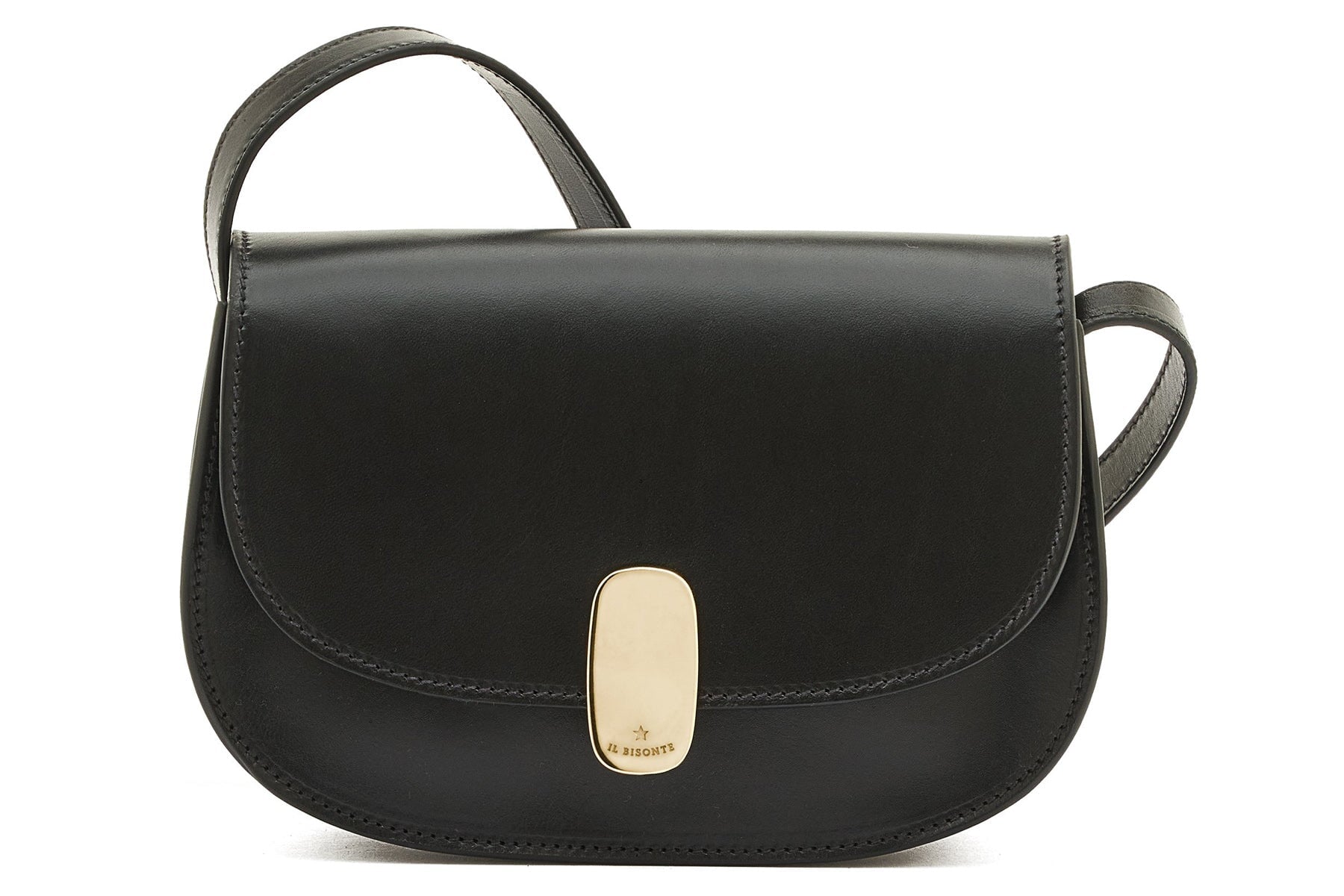 Feminine Crossbodybag aus Naturleder in Schwarz - Atelier Taschen Crossbody & Schultertasche Il Bisonte 