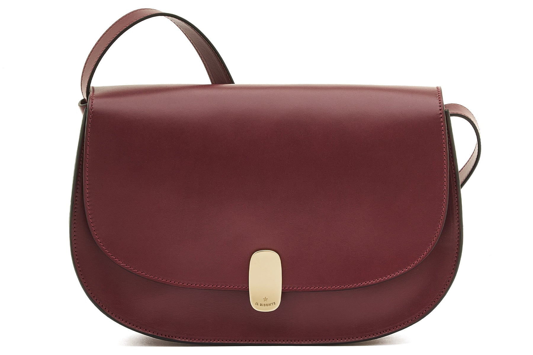 Feminine Schultertasche aus Leder in Bordeaux - Atelier Taschen Crossbody & Schultertaschen Il Bisonte 