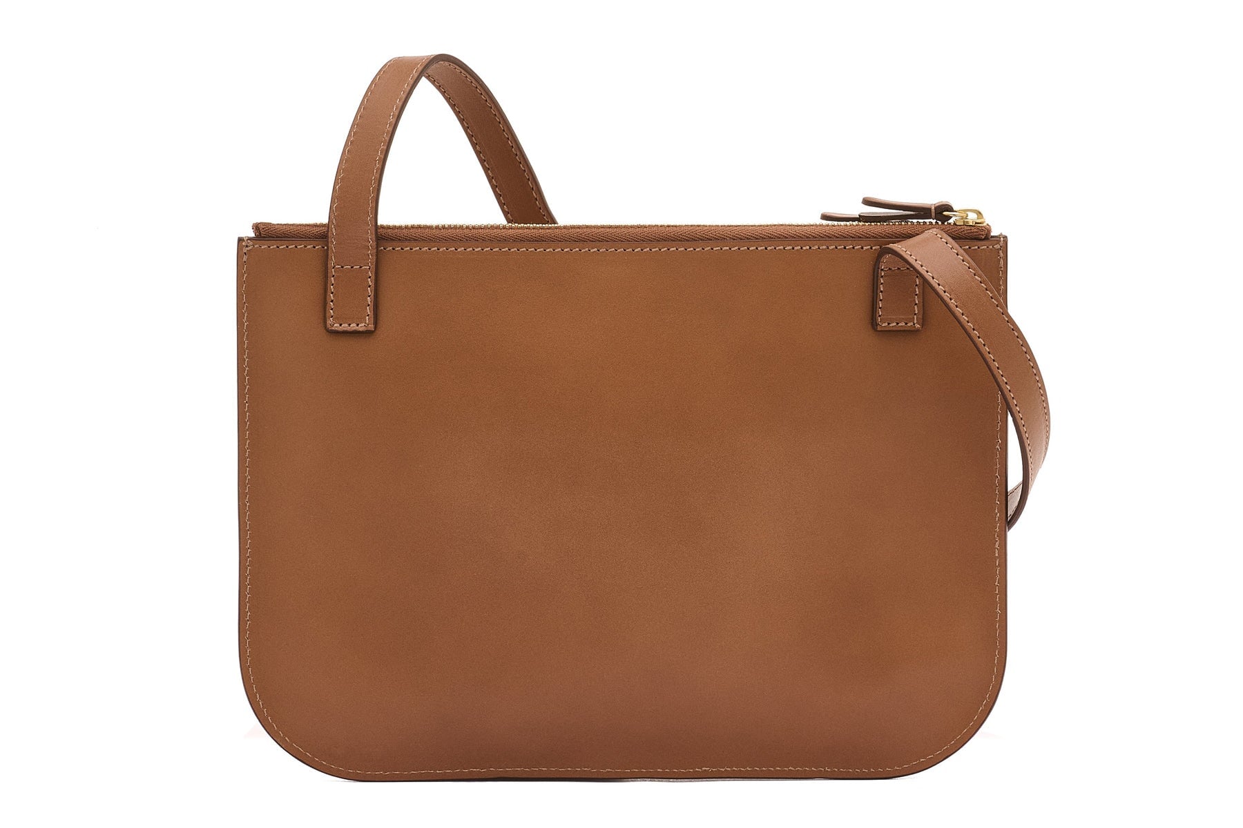 Flache Crossbodybag aus Naturleder in Braun Taschen Crossbody & Schultertaschen Il Bisonte 