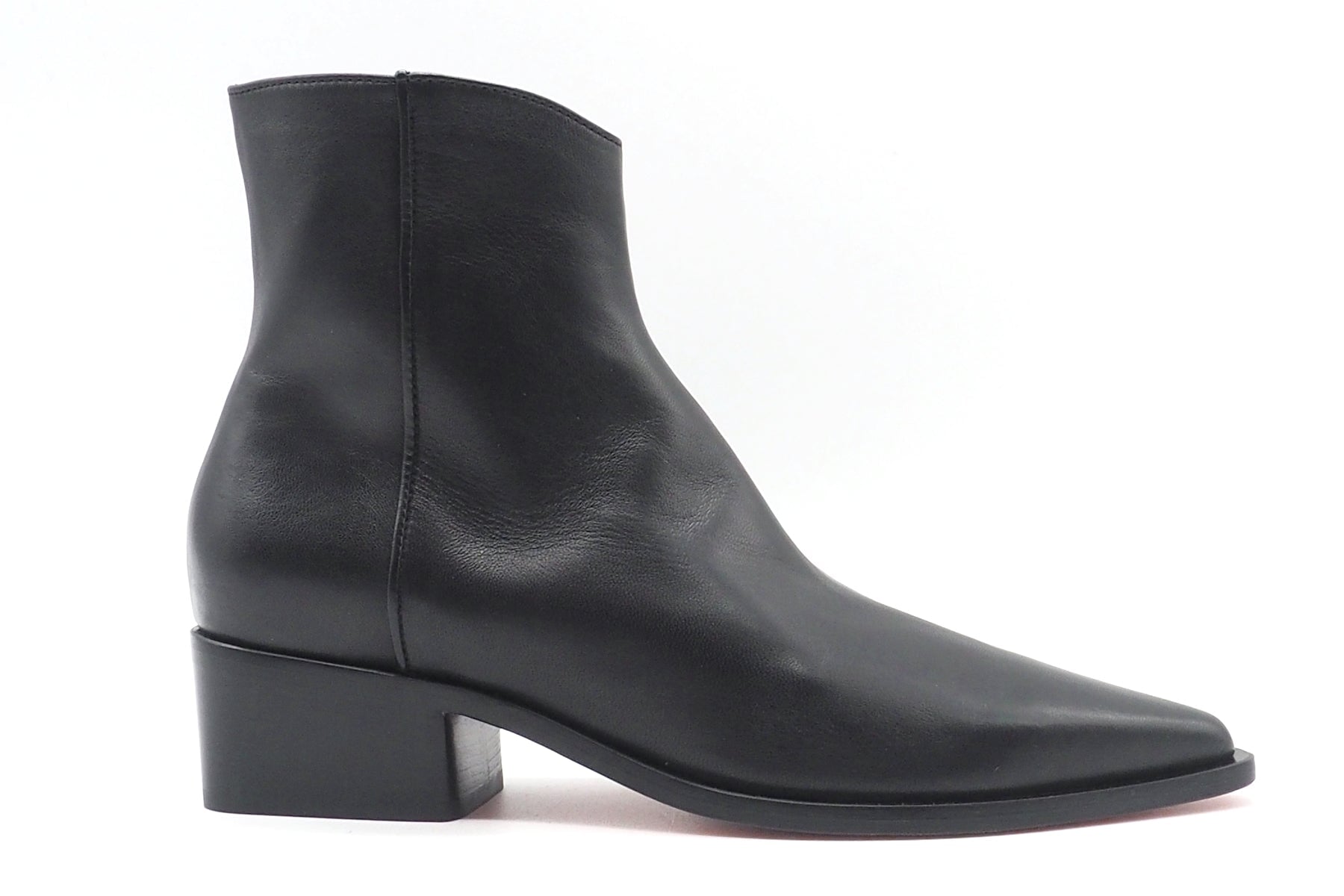 Handschuhweiche schlanke Damen Stiefelette in Nappaleder - Schwarz - Absatz 4 cm Damen Stiefeletten Pomme D'or 