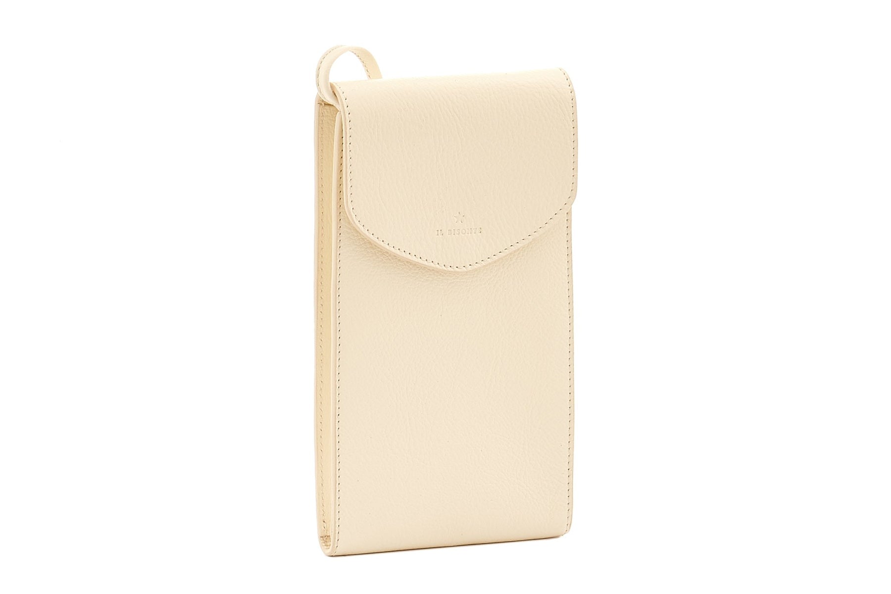 Handytasche aus Leder in Offwhite Taschen Handytaschen Il Bisonte 