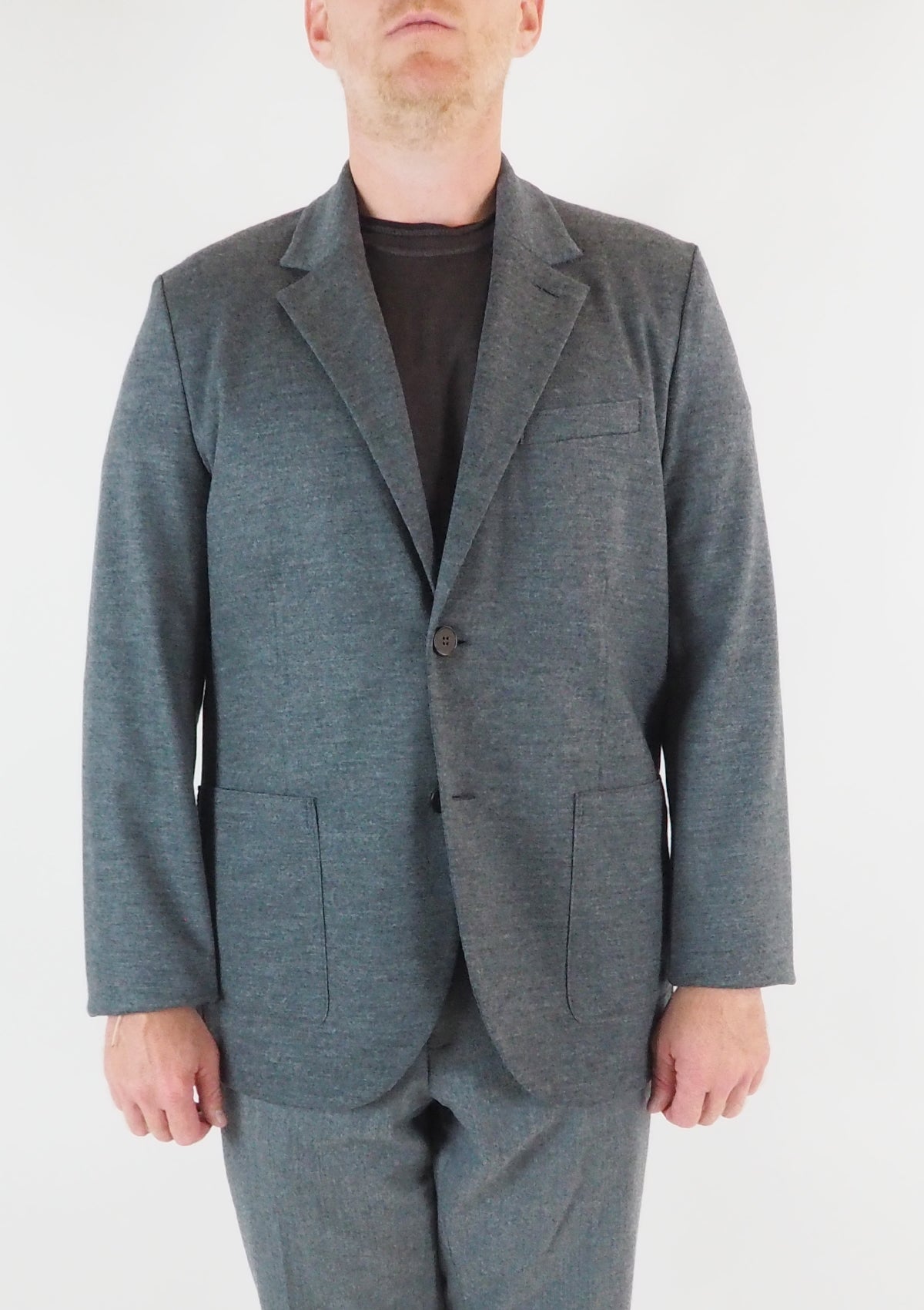 Herren Blazer aus super feiner Merinowolle in Grau Herren Blazer Harris Wharf London 
