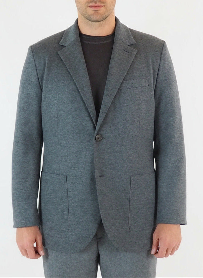 Herren Blazer aus super feiner Merinowolle in Grau Herren Blazer Harris Wharf London 