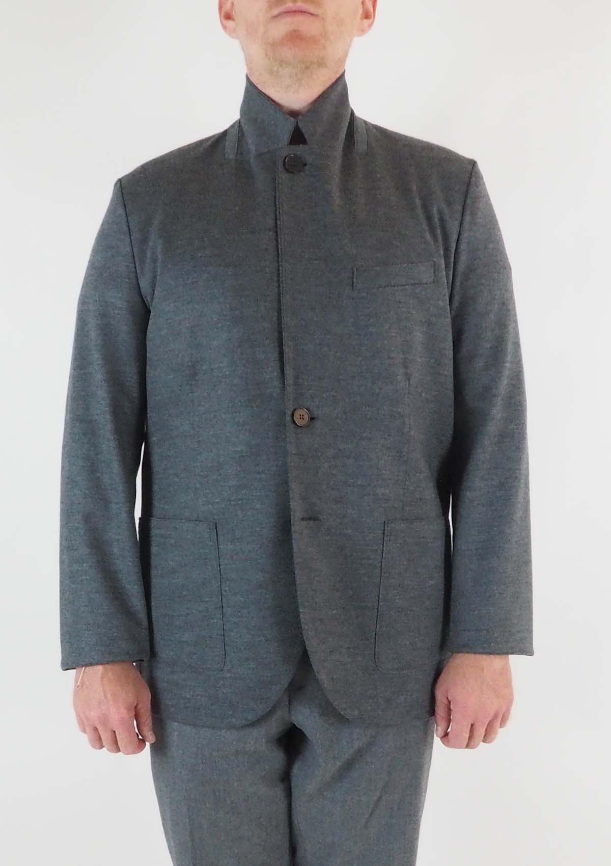 Herren Blazer aus super feiner Merinowolle in Grau Herren Blazer Harris Wharf London 