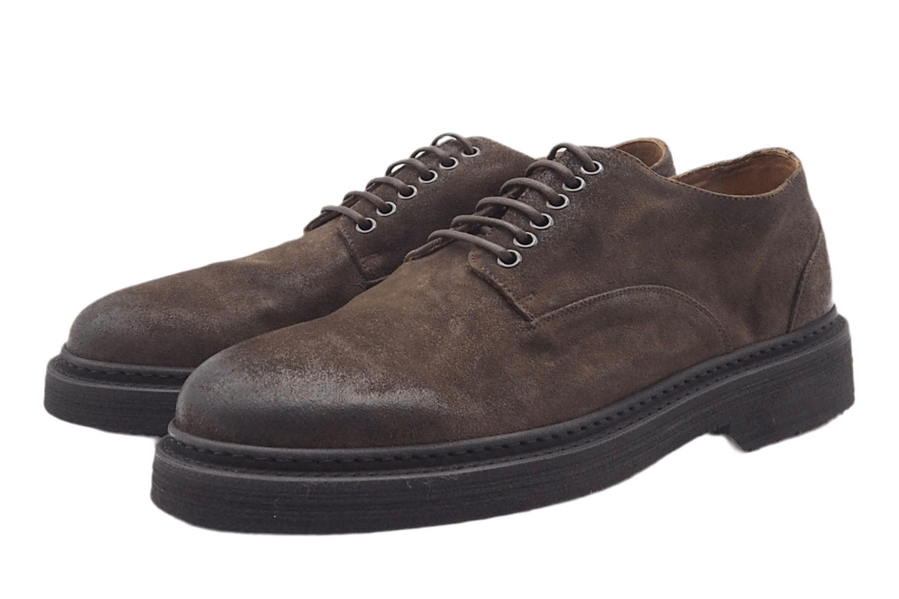 Herren Schnürhalbschuh aus Velours in Braun Herren Klassik modern Pantanetti 