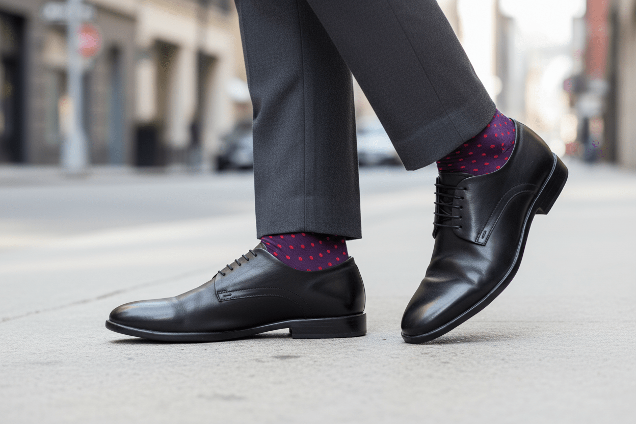 Herren Schnürschuh in Schwarz im Vintagestil mit Leder-& Gummisohle Herren Klassik modern Moma 