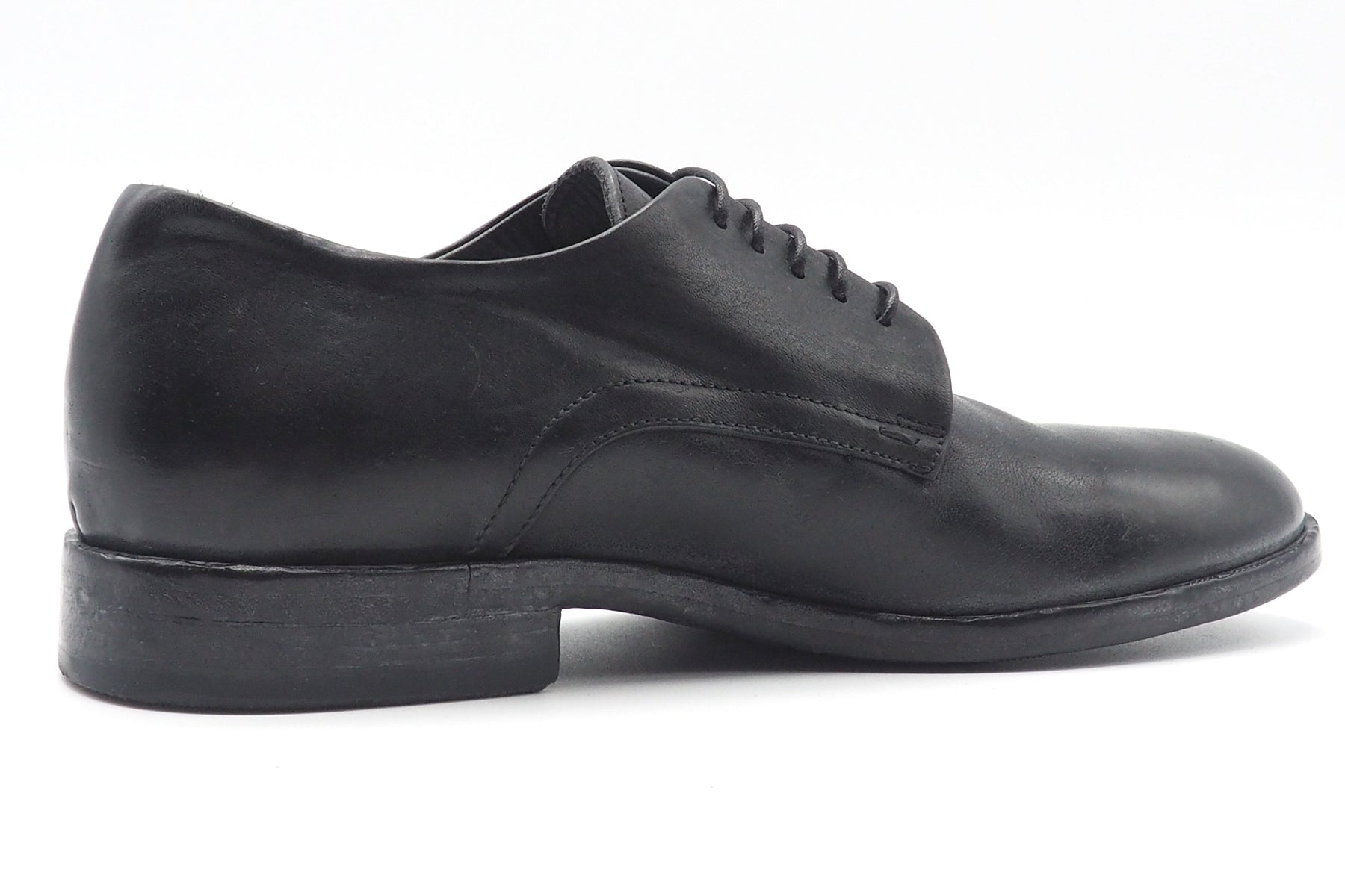 Herren Schnürschuh in Schwarz im Vintagestil mit Leder-& Gummisohle Herren Klassik modern Moma 
