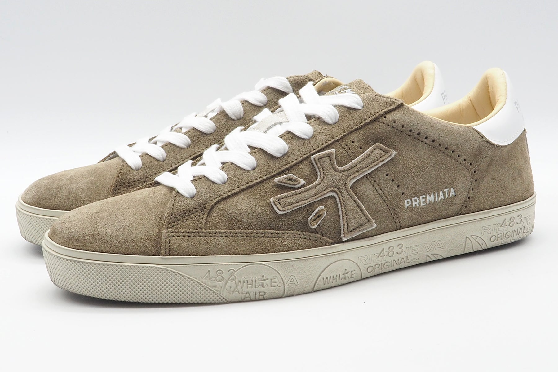 Herren Sneaker aus Veloursleder Beige im Vitagelook - Steven Herren Sneaker Premiata 