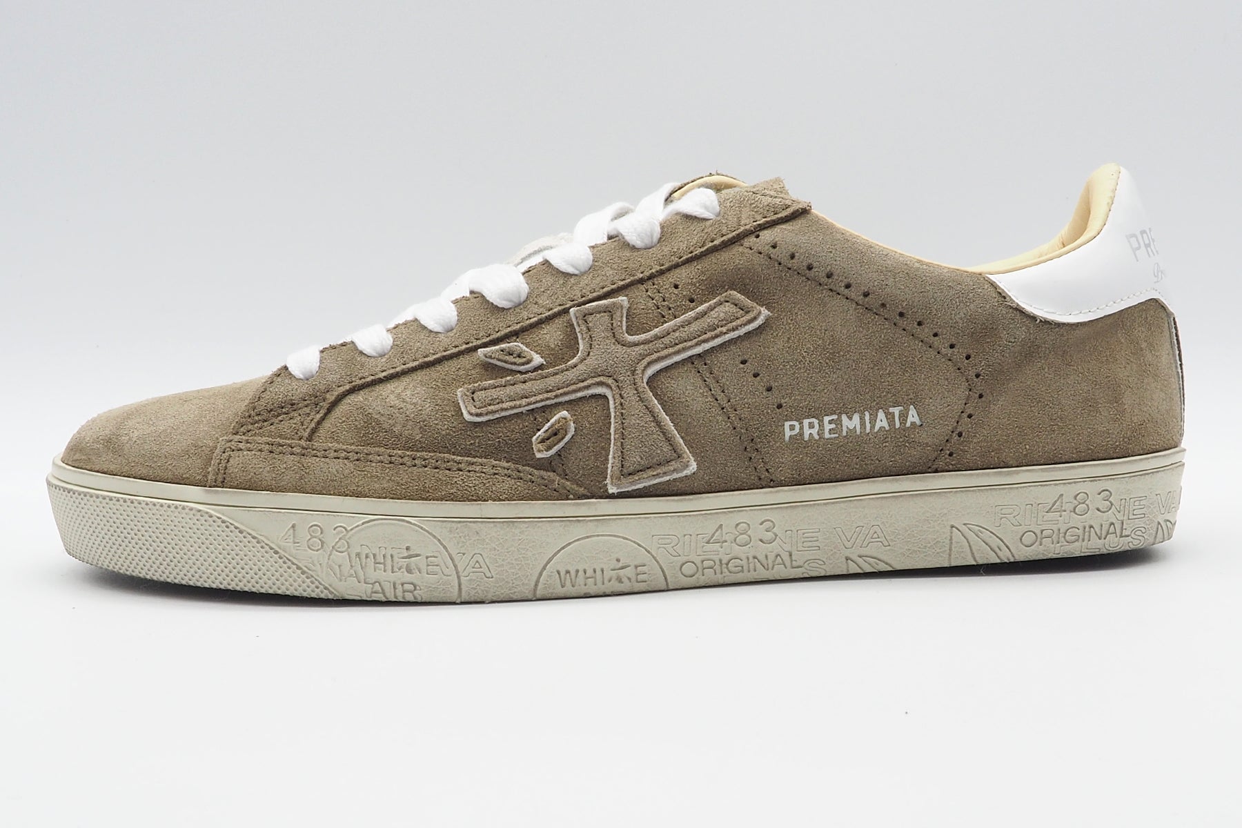 Herren Sneaker aus Veloursleder Beige im Vitagelook - Steven Herren Sneaker Premiata 
