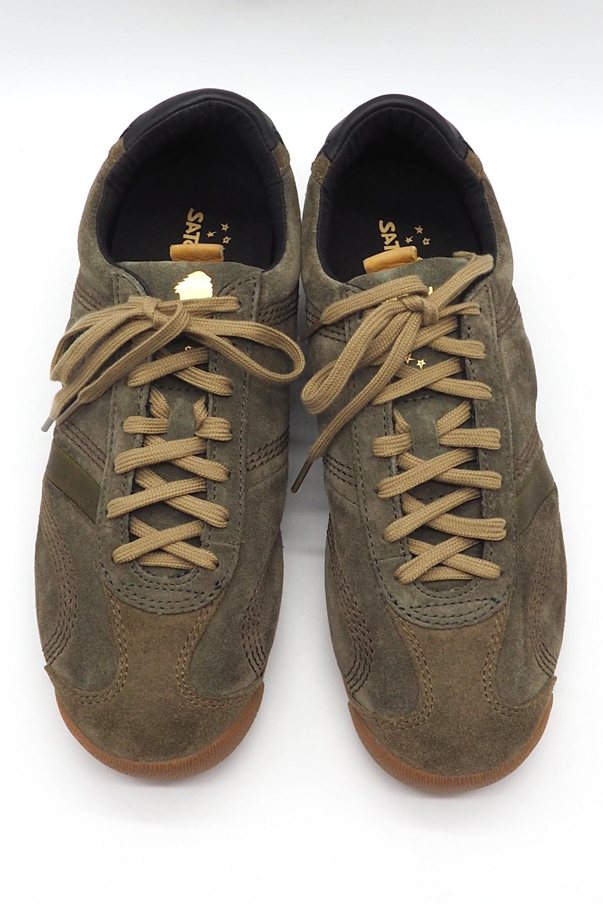 Herren Sneaker im Retro-Style aus Velours in Oliv - Stardust Herren Sneaker Satorisan 