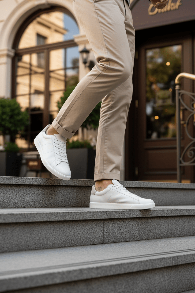 Herren Sneaker in Leder Weiß mit weicher Gummisohle - Street Lite Herren Sneaker Ecco 