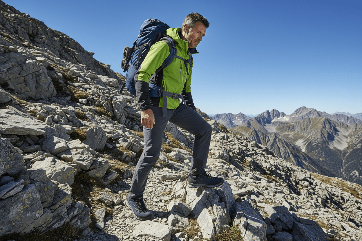 Herren Trekking Sneaker aus Nubukleder mit Vibram-Sohle in Blau - Wasserdicht Herrem Sneaker Lowa 