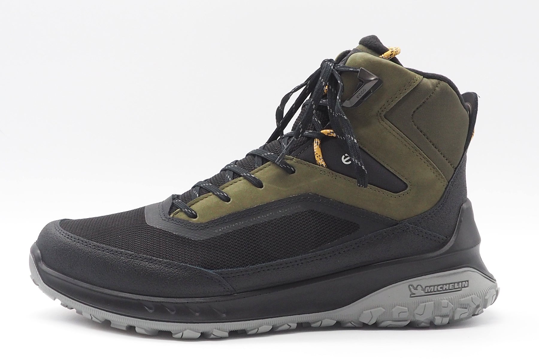 Herren Wasserdichte Outdoorschuhe aus Nubukleder in Oliv & Schwarz mit Michelin-Sohle Herren Schnürboots Ecco 