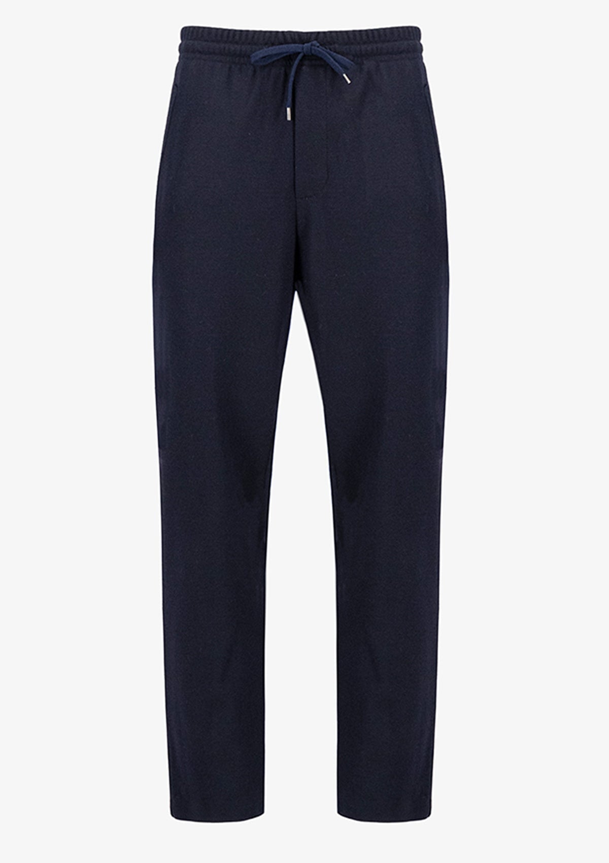 Hochwertige Herren Jogginghose aus Merinowolle aus Vitale Barberis Stoff in Blau melangiert Herren Hose Harris Wharf London 