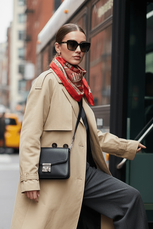 Karre aus Seide mit Modal in Terracotta – Roma Accessoires Tücher & Schals Inoui E. 