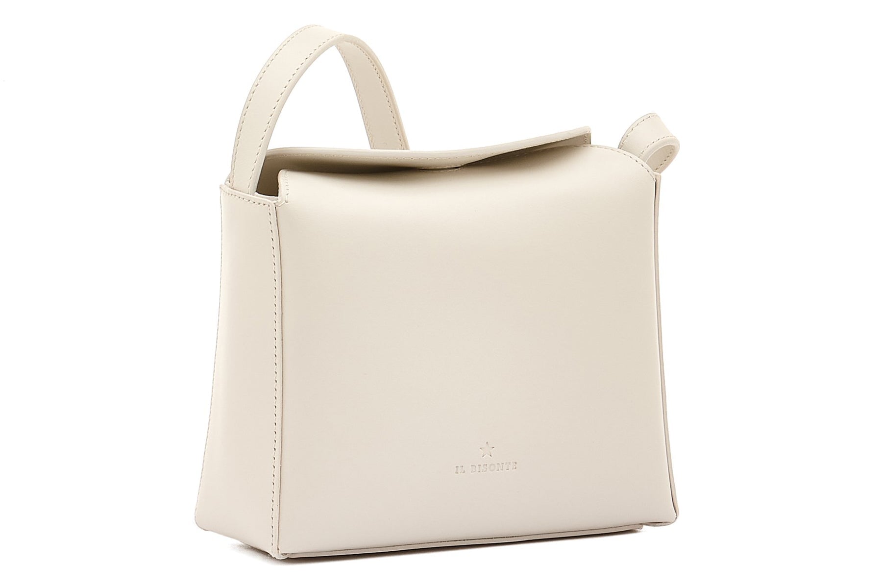 Kleine Crossbody-Tasche aus Leder in Offwhite Taschen Crossbody & Schultertaschen Il Bisonte 